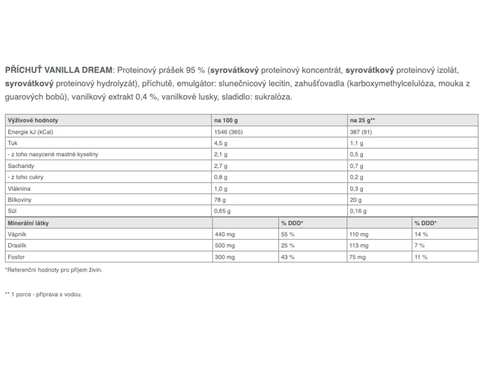 Sponser Whey Triple Source Protein 500 g syrovátkový proteinový nápoj