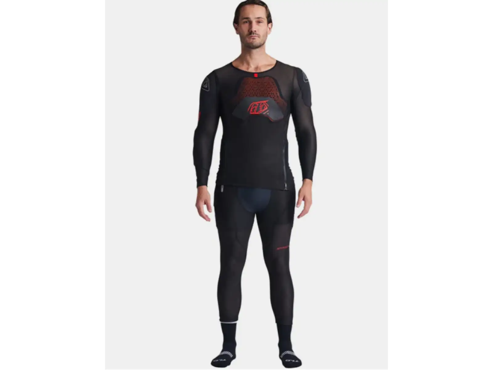 Troy Lee Designs Stage Ghost D3O Solid ochranná vesta s dlouhým rukávem Black