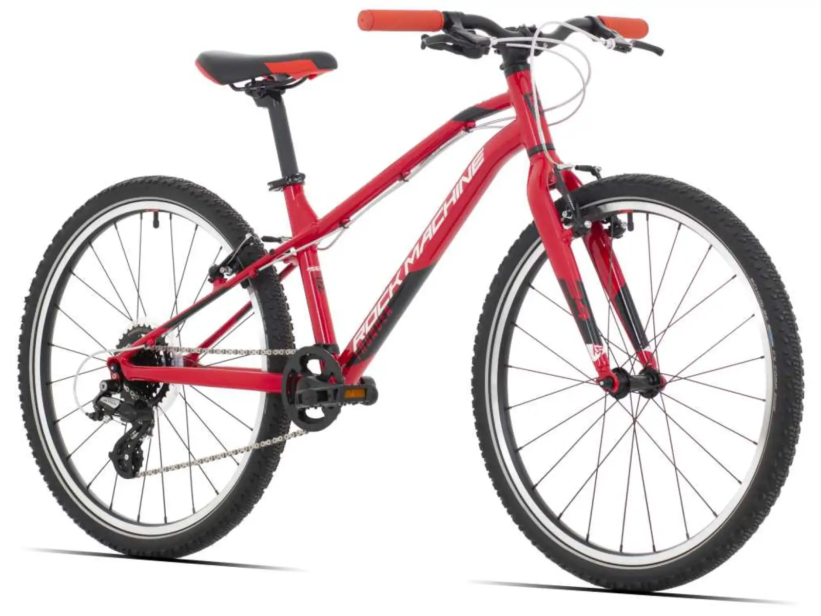 Rock Machine Thunder 24 dětské kolo Red/Black VZOREK