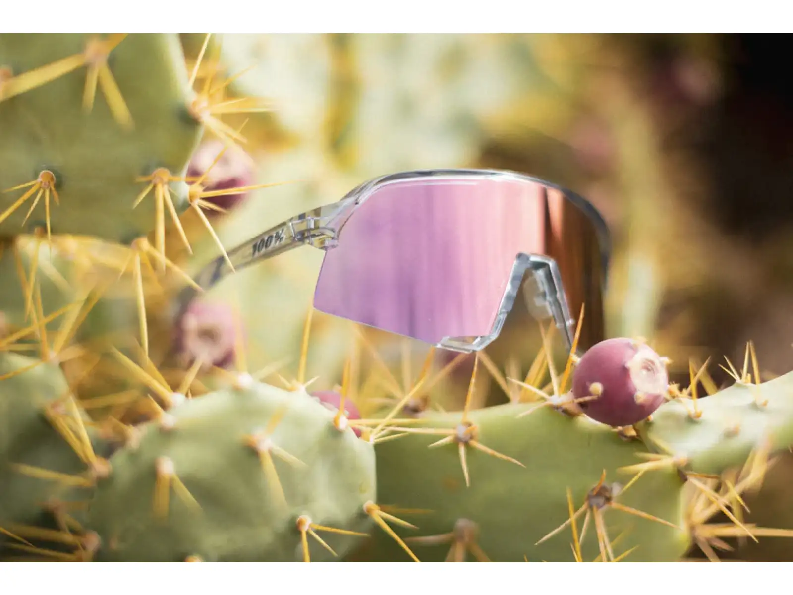 100% S3 sluneční brýle Polished Translucent Grey/Rose Gold Mirror Photochromic