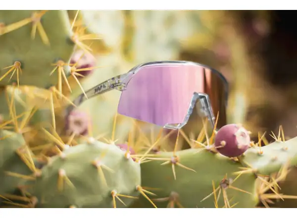 100% S3 sluneční brýle Polished Translucent Grey/Rose Gold Mirror Photochromic