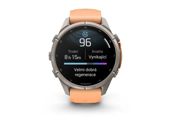 Garmin fenix 9 Pro – inReach 43 mm chytré hodinky Titanium Shell pink/autumn orange silicone band