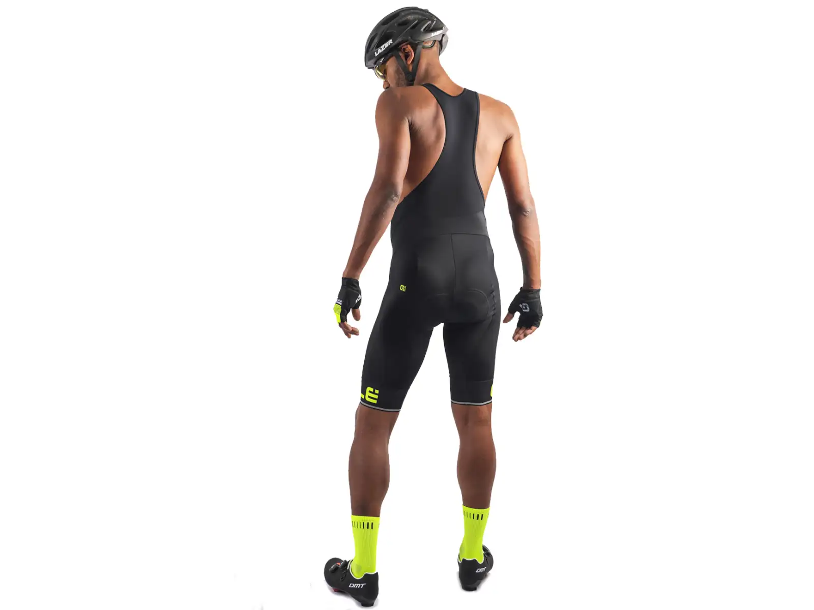 Alé Corsa pánské kraťasy s vložkou a laclem Black/Yellow
