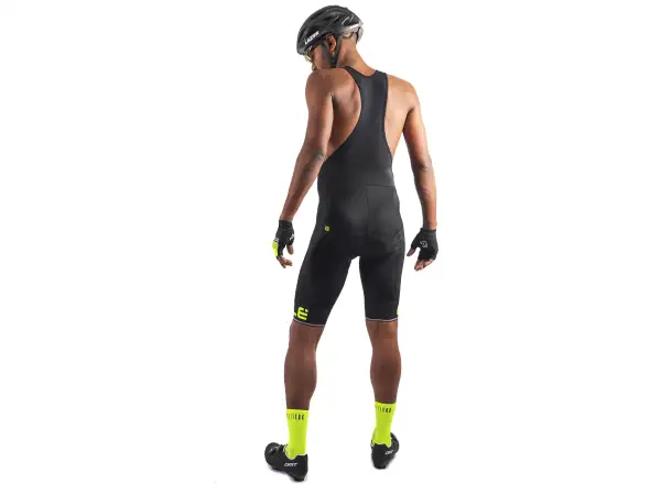 Alé Corsa pánské kraťasy s vložkou a laclem Black/Yellow