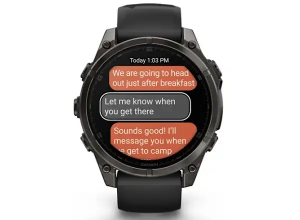 Garmin fenix 8 - 47 mm AMOLED Sapphire chytré hodinky Carbon grey DLC titanium Black/Gray