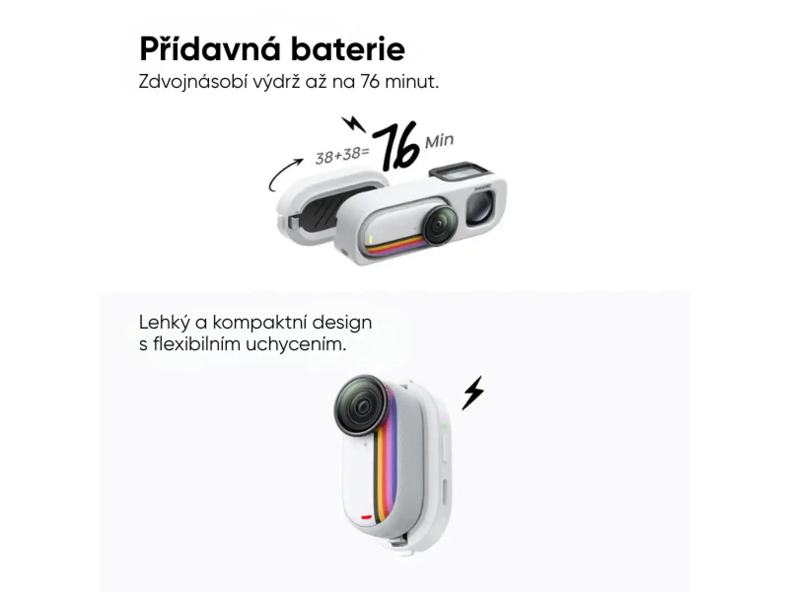 Insta360 GO 3S kamera Retro bundle 128 GB speciální edice bílá