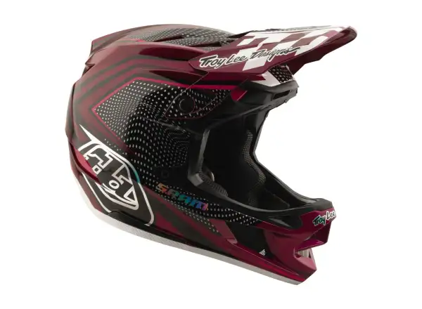 Troy Lee Dsigns x SRAM D4 Carbon přilba Radioscape Black/Berry