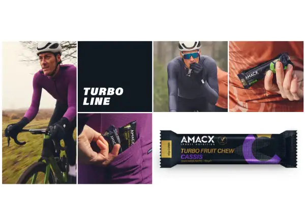 Amacx Turbo Fruit Chew energetická žvýkačka 50 g Citrus