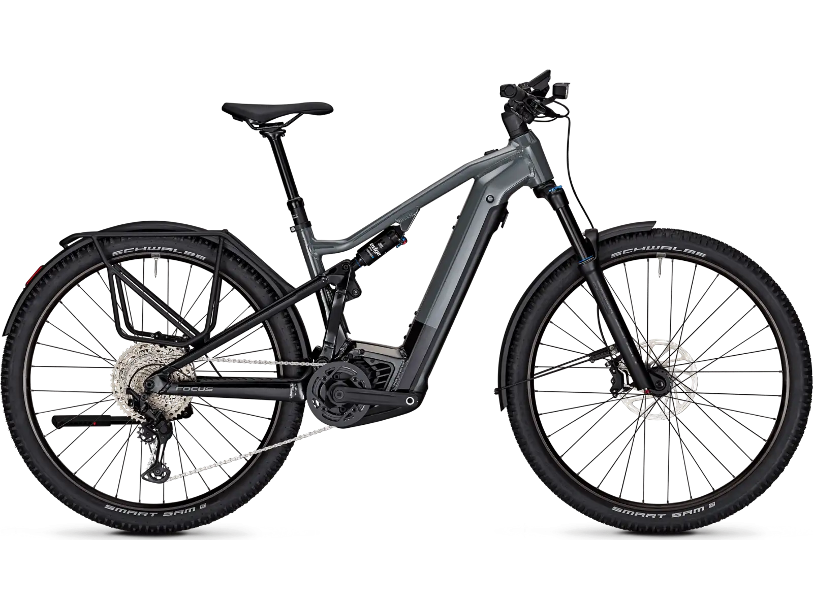 Focus Thron2 6.8 EQP DI 625Wh celoodpružené elektrokolo Slategrey/Magicblack