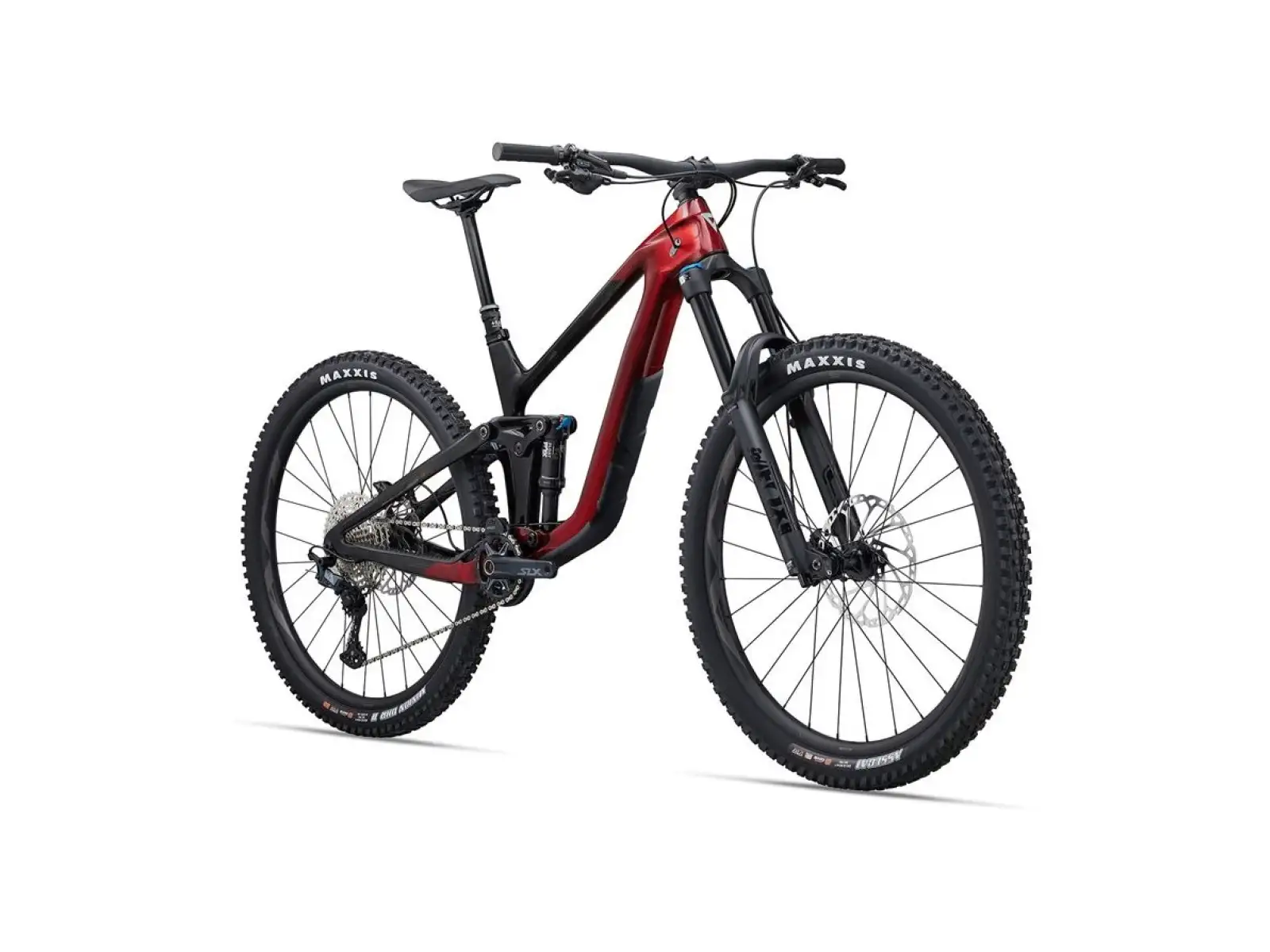 Giant Reign Advanced 2 celoodpružené horské kolo Sangria/Carbon