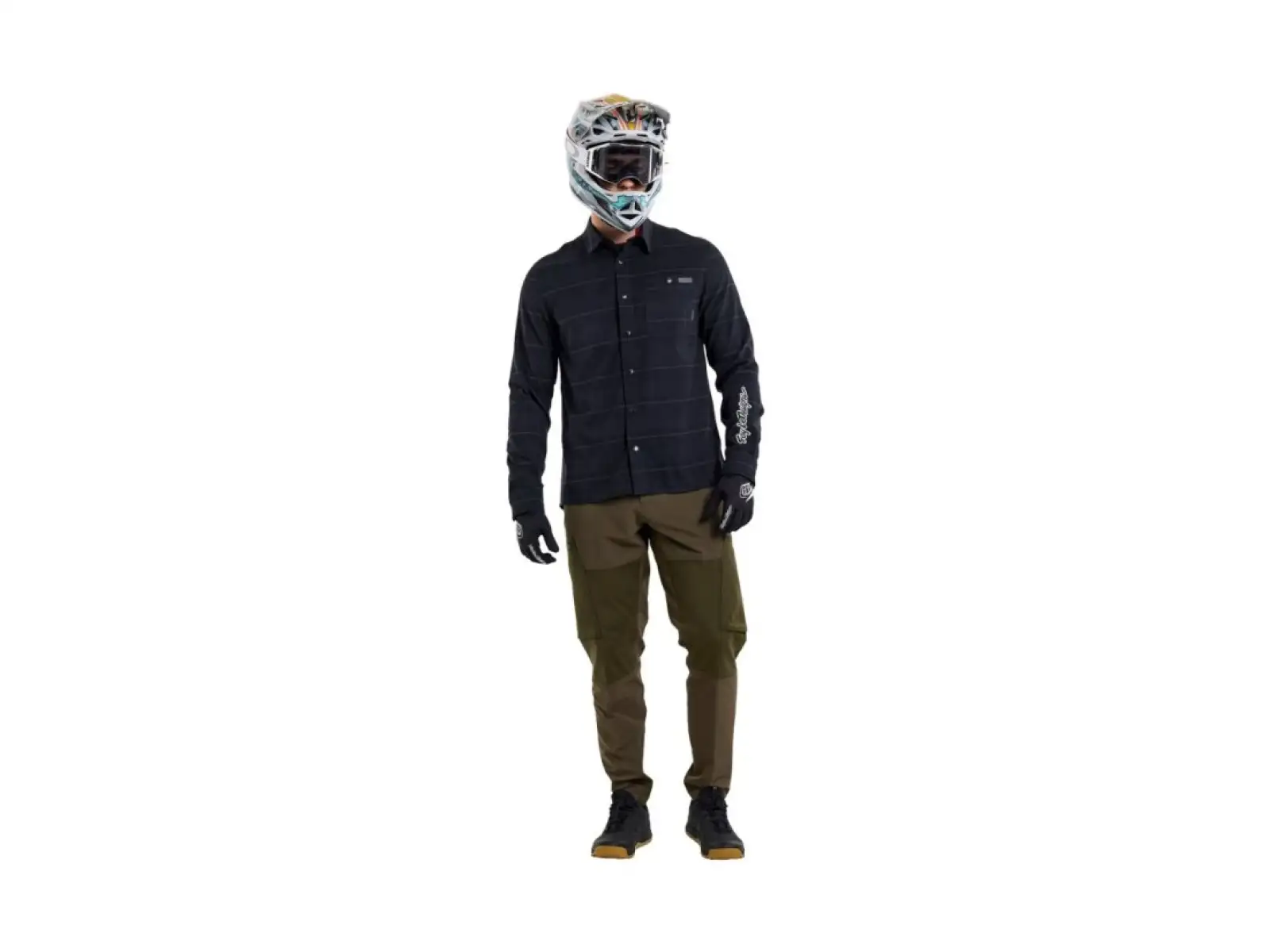 Troy Lee Designs Grind Flannel pánská košile Plaid Carbon