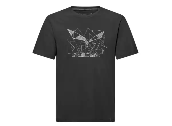 Salewa Eagle Geometric pánské triko krátký rukáv Black Out