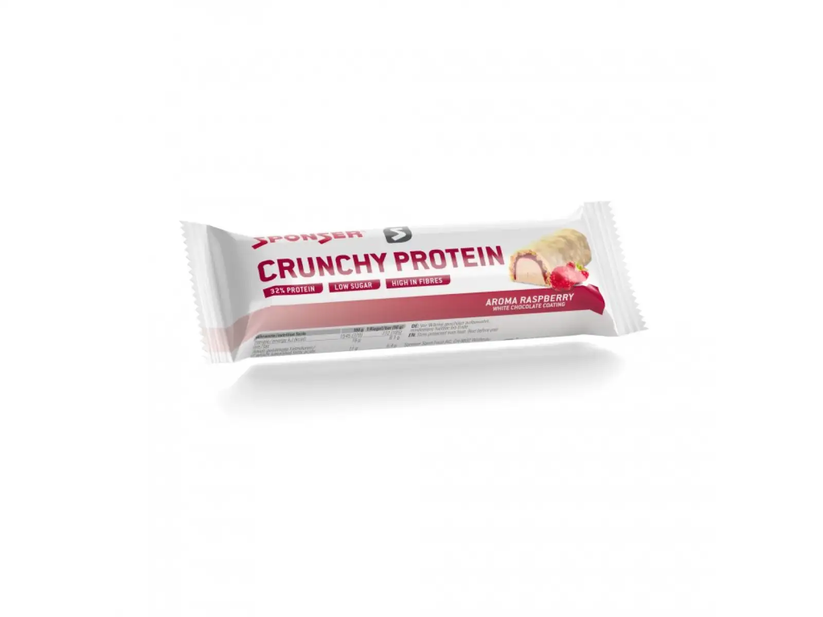 Sponser Crunchy proteinová tyčinka Raspberry 50 g