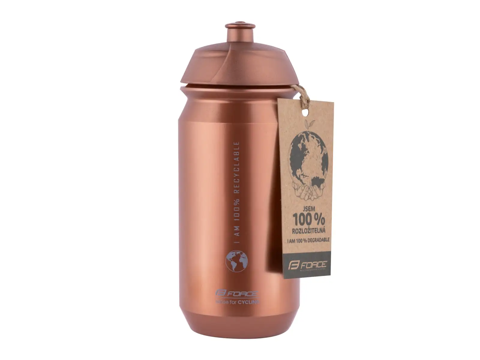 Force Bio Earth cyklistická láhev 500 ml bronzová/šedá