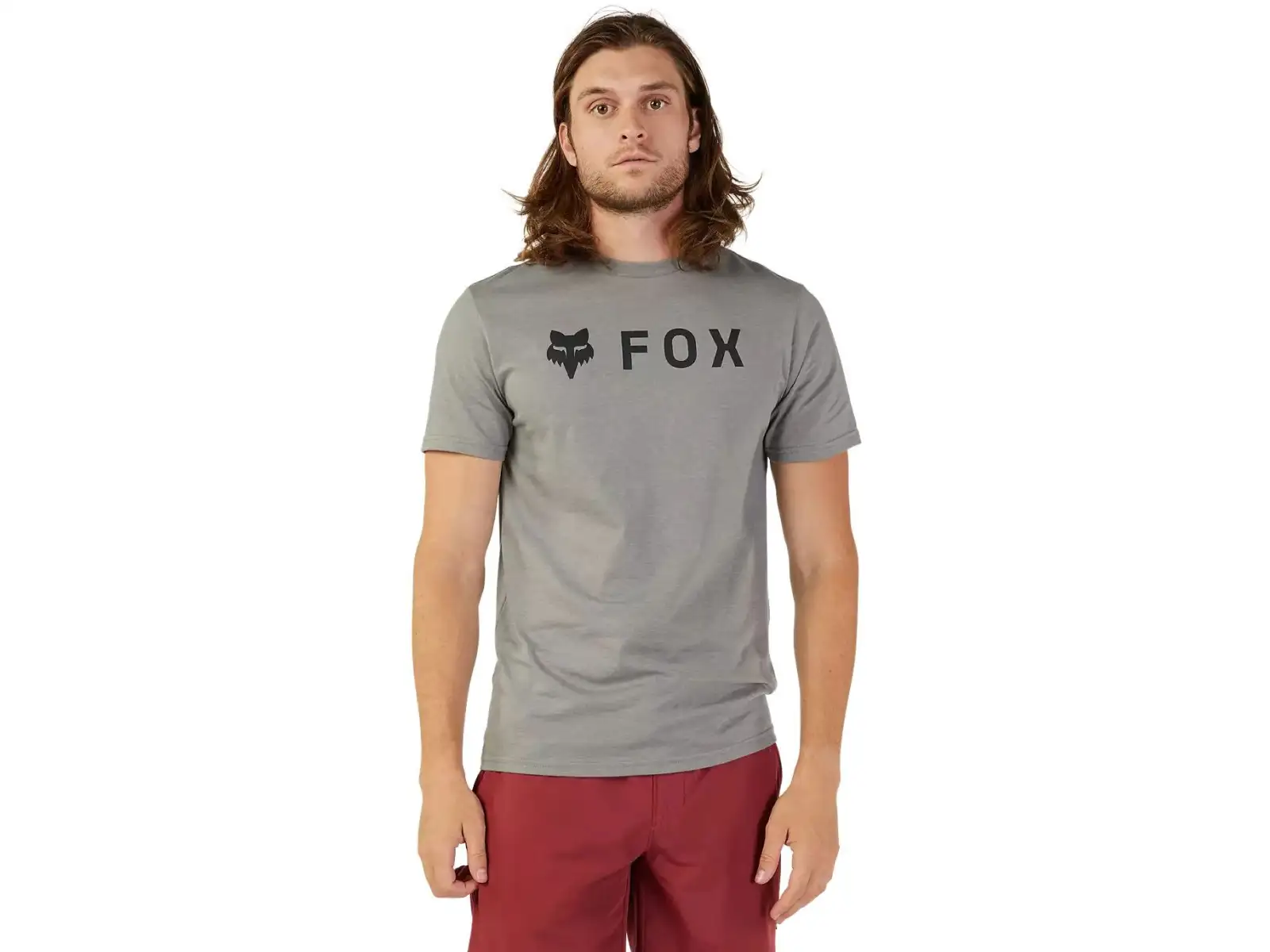 Fox Absolute Premium pánské triko krátký rukáv Heather Graphite Grey