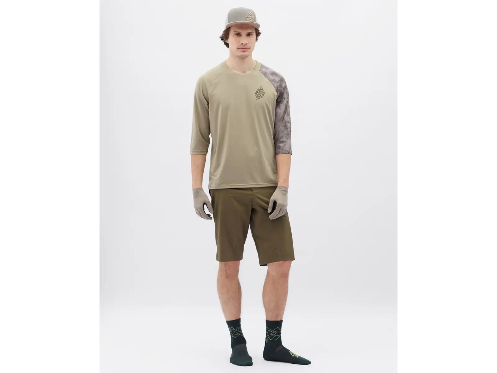 Silvini Brunello pánský dres 3/4 rukáv Cream/Brown