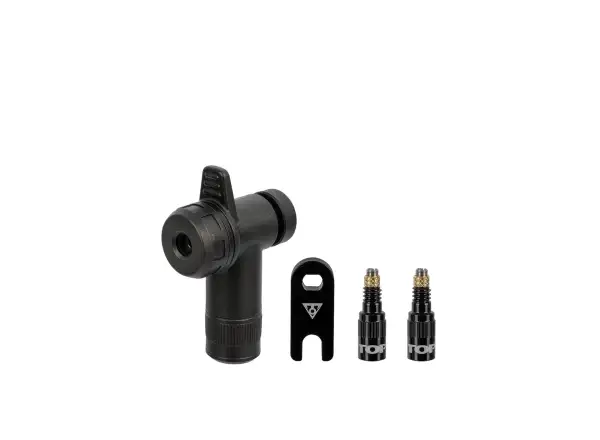 Topeak sada ventilků TURBOFLOW VALVE COMBO w/ Rapidhead
