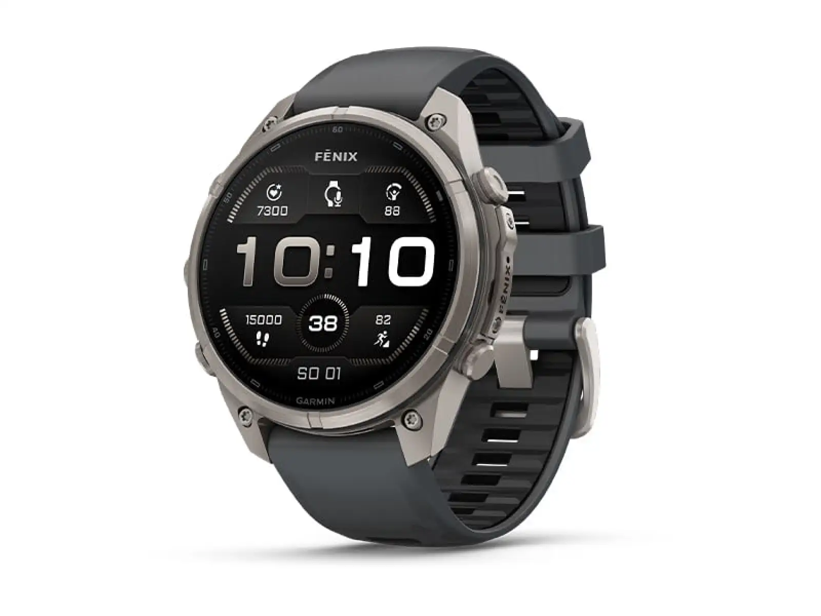 Garmin fenix 9 Pro inReach 43 mm chytré hodinky Carbon gray DLC Titanium Black/Pebble gray