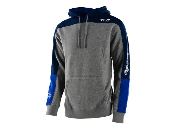 Troy Lee Designs Holeshot pánská mikina Heather Gray/Blue