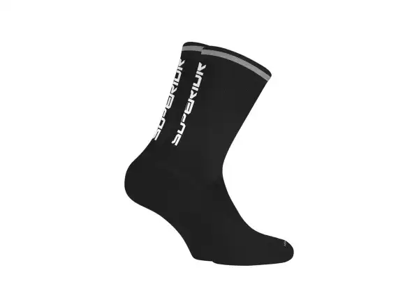 Superior dlouhé cyklistické ponožky černá/bílá