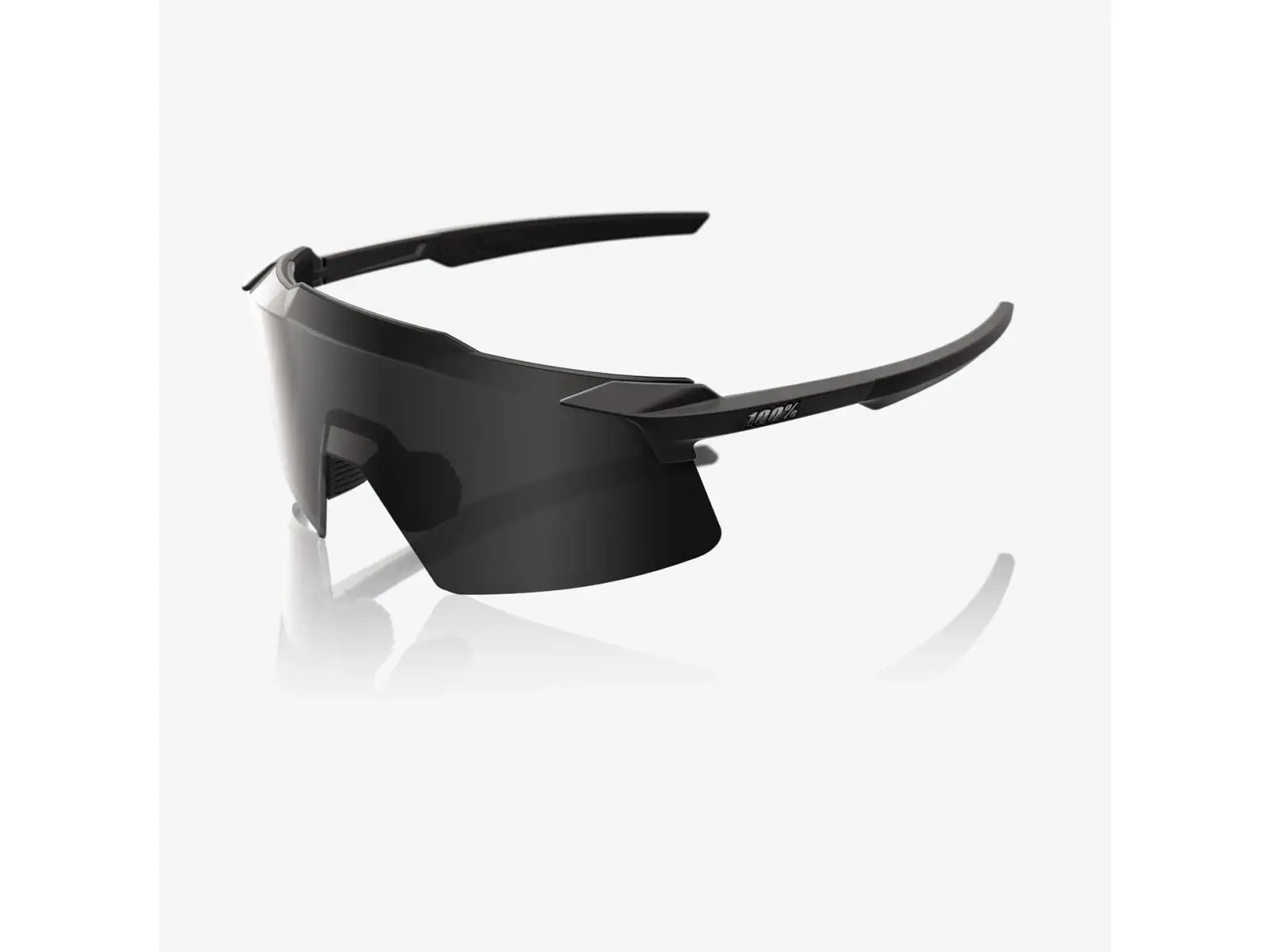 100% Aerocraft sluneční brýle Matte Black/Black Mirror