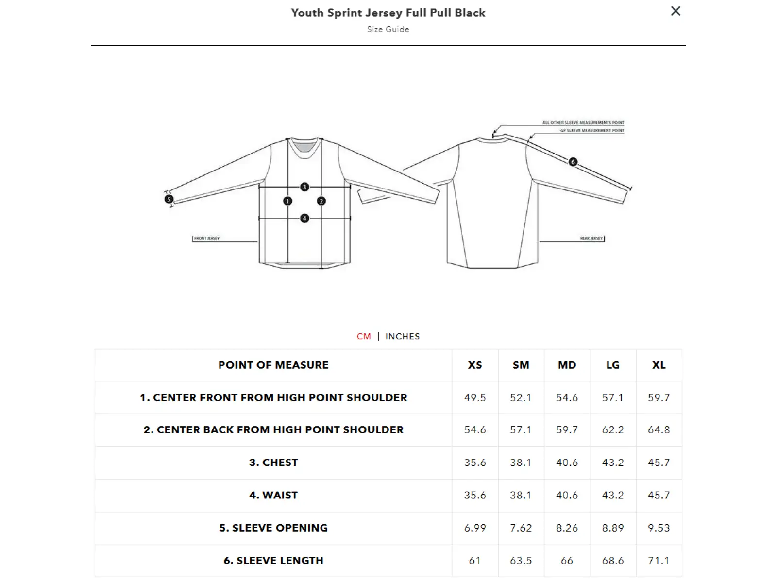 Troy Lee Designs Sprint Full Pull dětský dres dlouhý rukáv Black