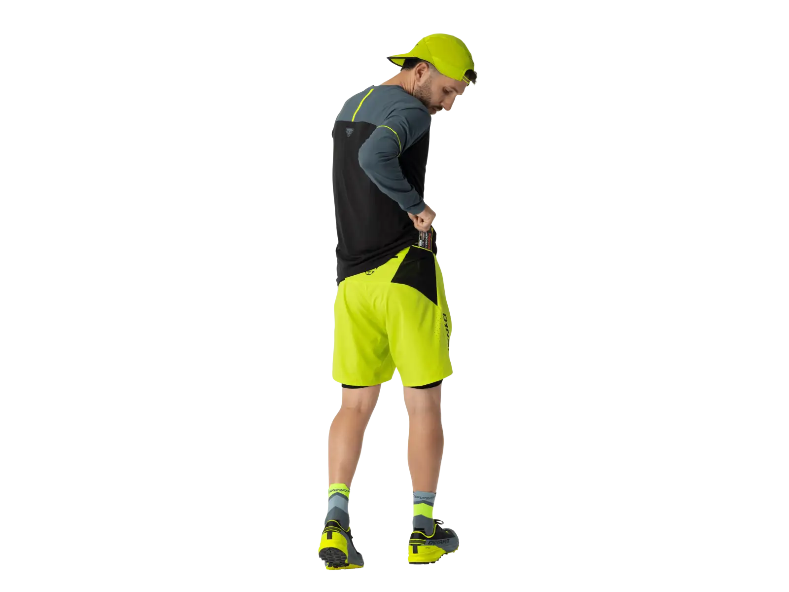 Dynafit Alpine Pro 2v1 pánské běžecké kraťasy Ultra Yellow