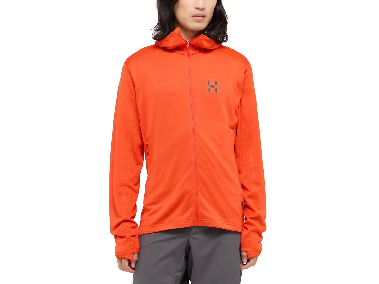 Haglöfs L.I.M Mid Multi Hood pánská mikina s kapucí červená
