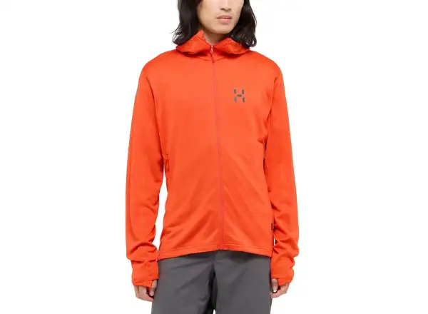 Haglöfs L.I.M Mid Multi Hood pánská mikina s kapucí červená