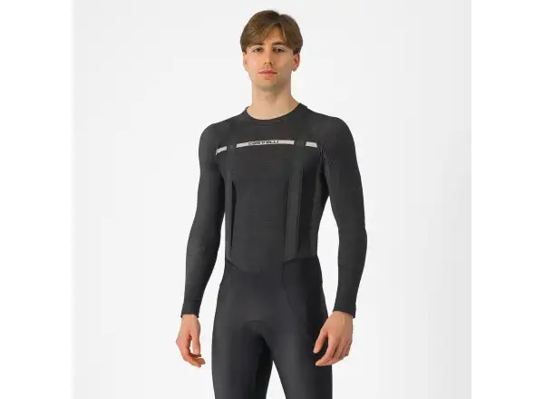 Castelli Merino pánské spodní triko dlouhý rukáv Black