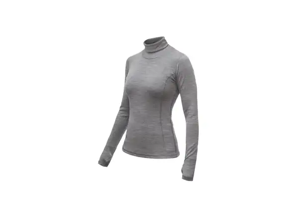 Sensor Merino Bold Roll Neck dámské triko dlouhý rukáv Cool Gray