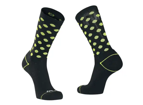 Northwave Core ponožky Black/Yellow Fluo