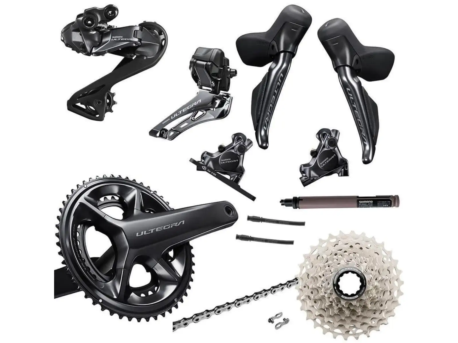 Shimano Ultegra Di2 R8170 kompletní sada - kliky 50/34z, 172,5 mm, kazeta 11-34 zubů