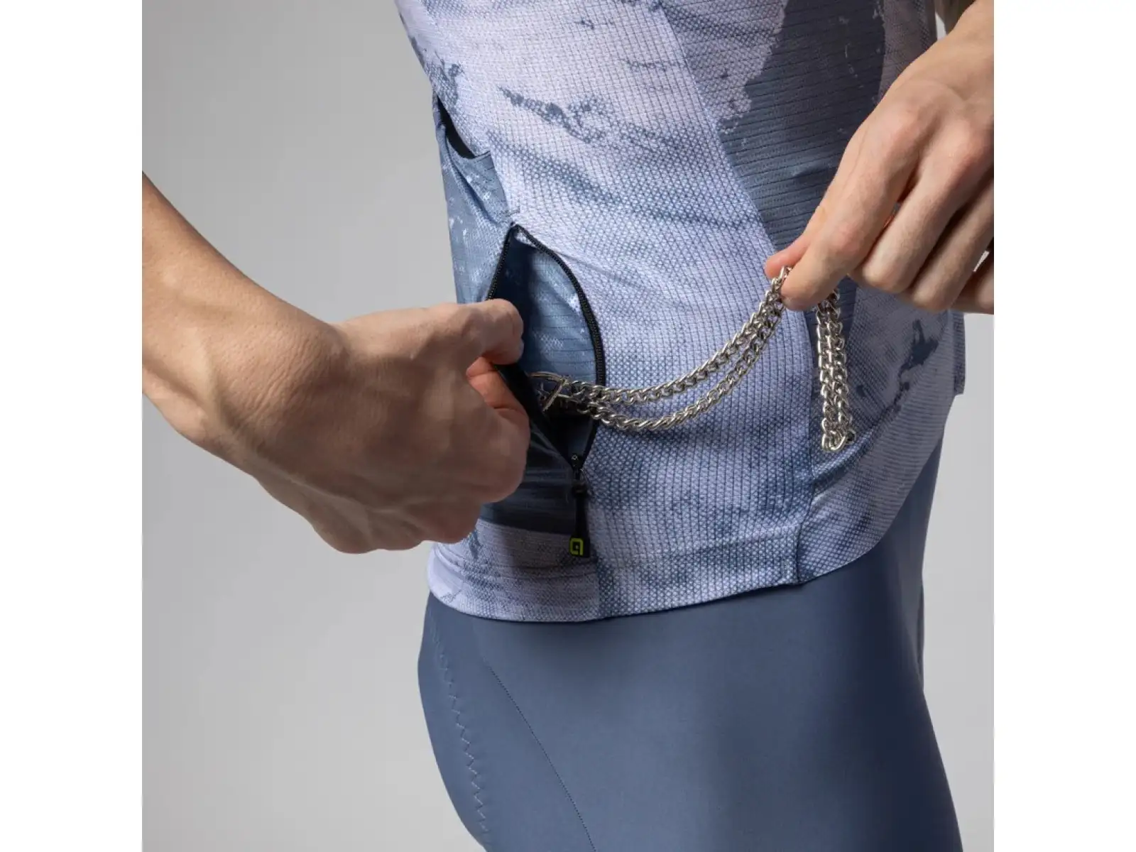 Alé PR-E Marble pánský dres krátký rukáv Steel Blue