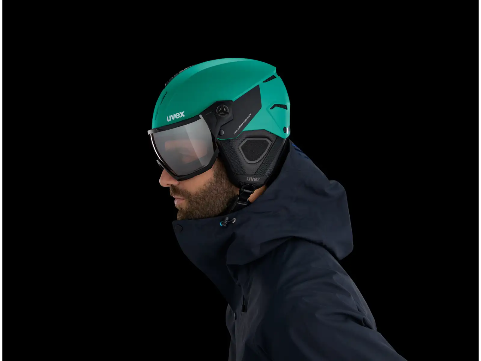 Uvex Instinct Visor Pro V lyžařská helma black matt