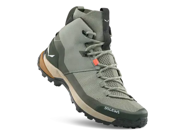Salewa Puez Knit Mid PTX pánská outdoorová obuv Shadow/Dark Olive