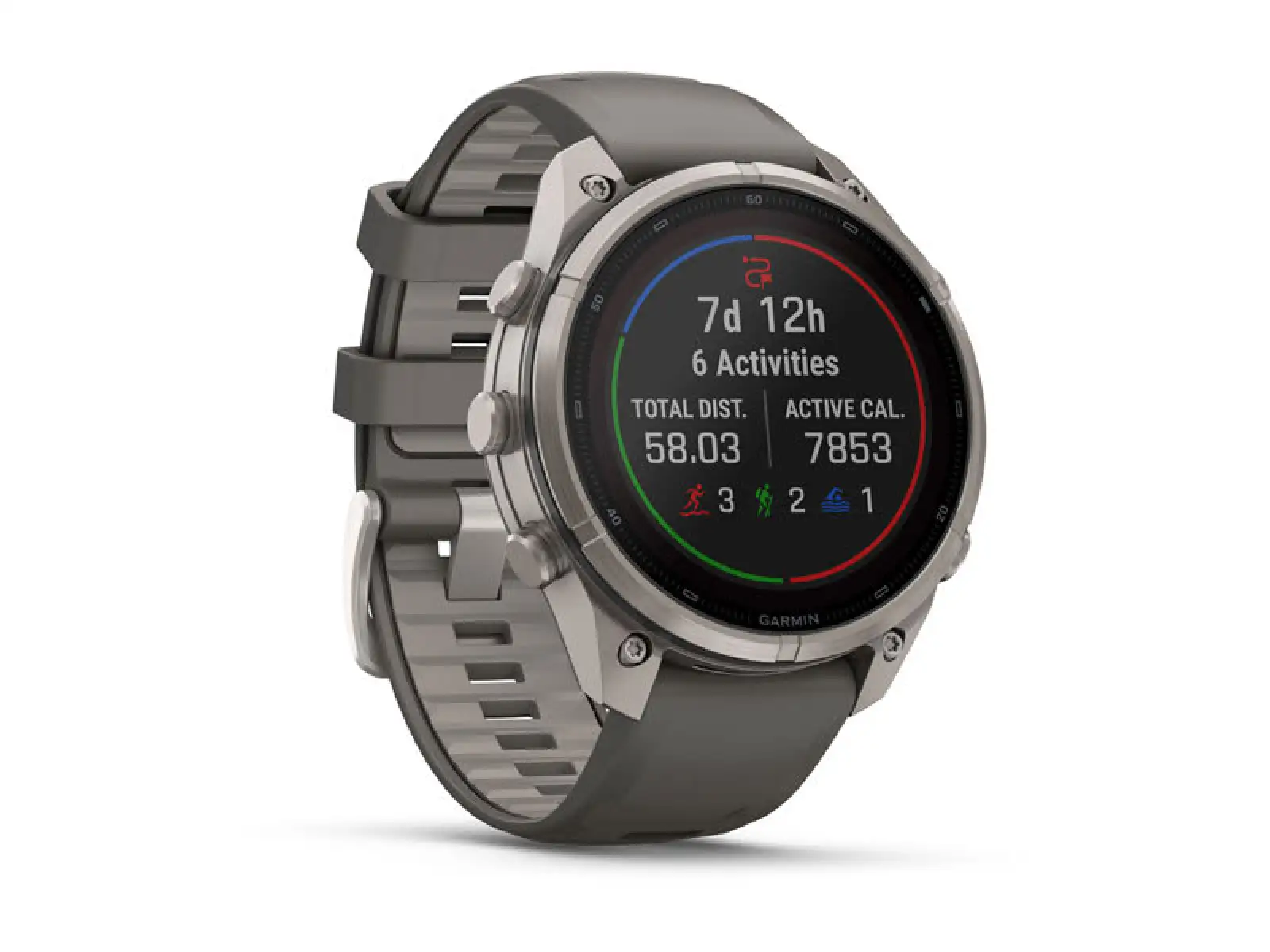 Garmin Fénix 9 Pro inReach Solar 47 mm chytré hodinky Titanium Pebble Gray/Silver Gray