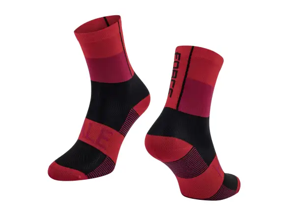 Force Hale cyklistické ponožky červená/černá