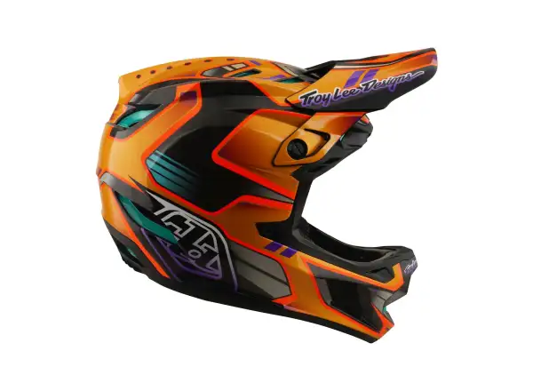 Troy Lee Designs D4 Carbon MIPS přilba Crest Gold