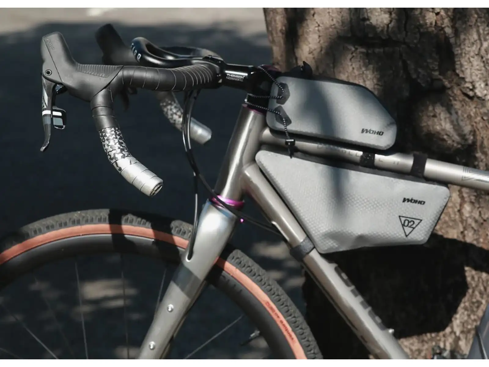 Woho X-Touring Frame bag Dry 2 l rámová brašna Honeycomb iron Grey