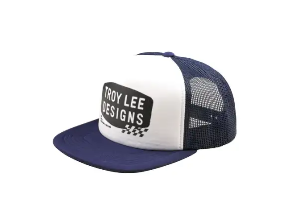Troy Lee Designs Trucker Snapback Stamp kšiltovka Vintage White/Navy