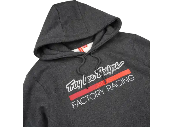 Troy Lee Designs Factory Racing pánská mikina Black heather/Red