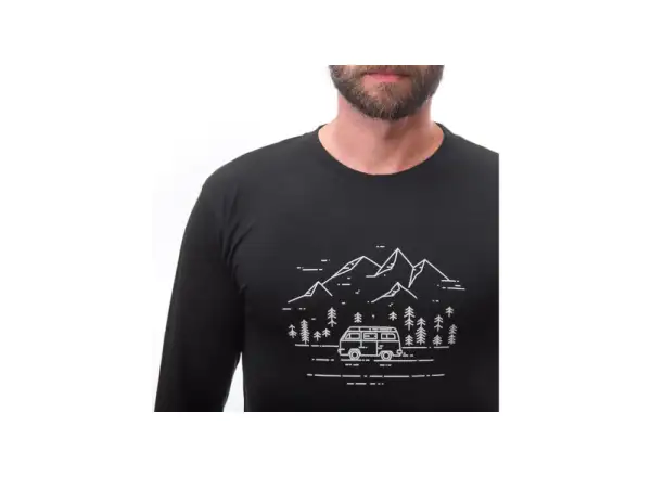 Sensor Merino Active PT Van Life pánské triko dlouhý rukáv černá