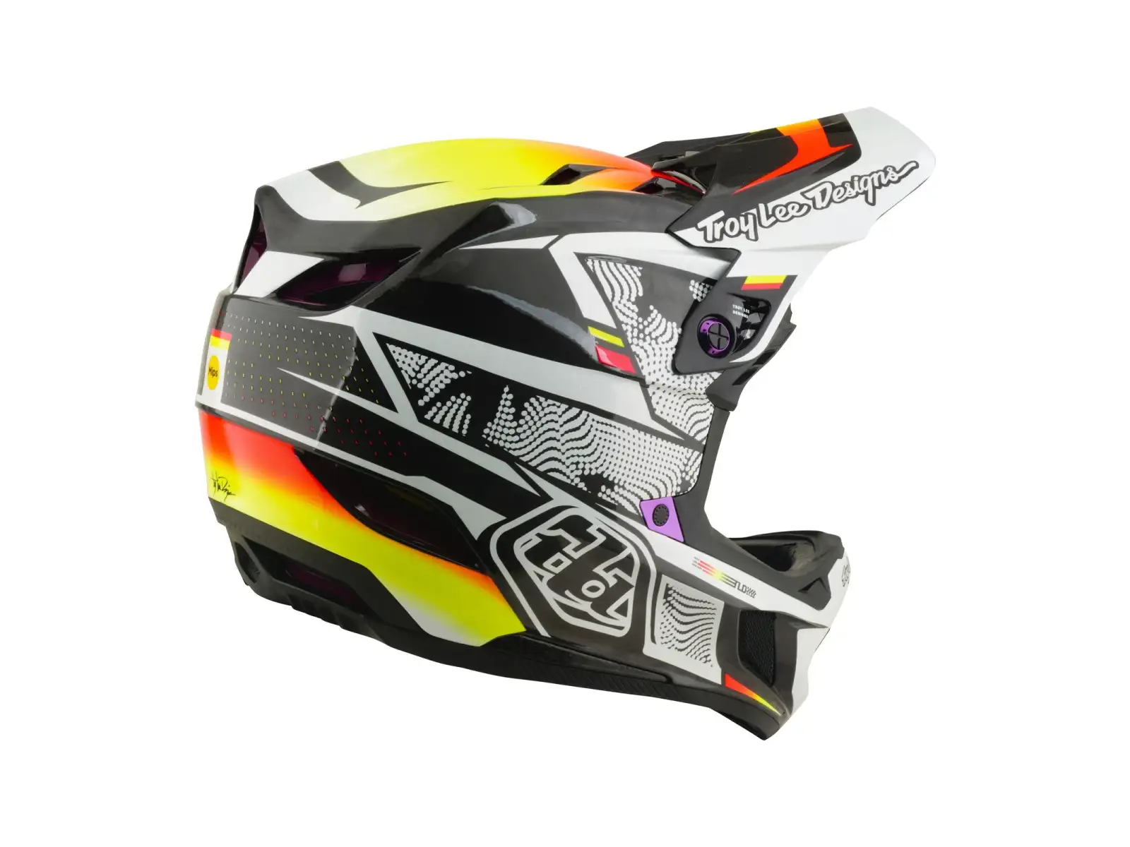 Troy Lee Designs D4 Carbon MIPS přilba Lined up Black