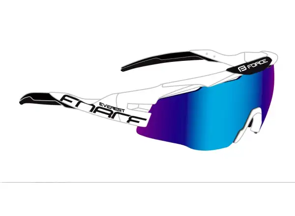Force Everest brýle bílá/černá/modrá skla