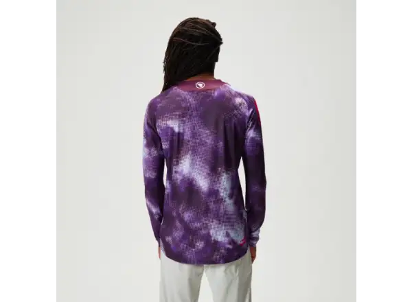 Endura Pixel Cloud pánský dres dlouhý rukáv Purple