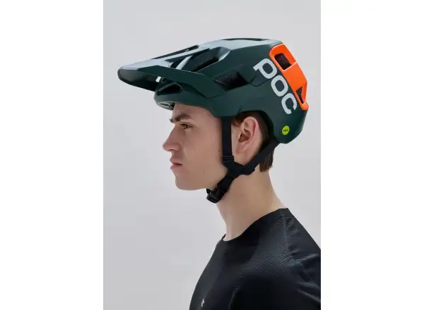 POC Kortal Race MIPS MTB přilba Pargasite Green Matt/Fluorescent Orange Matt