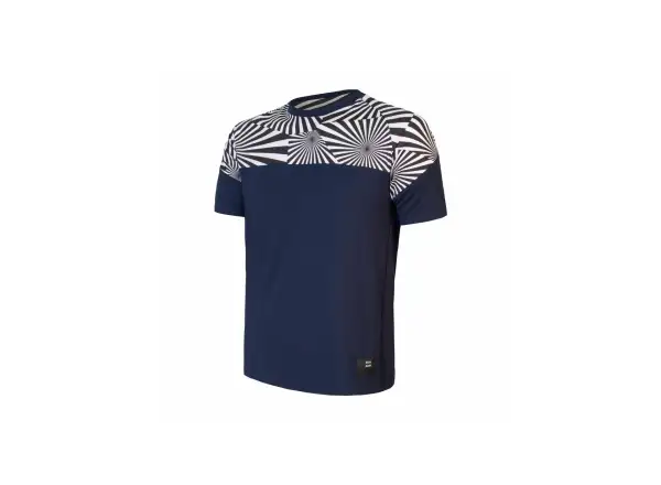 Sensor Coolmax Impress pánské triko krátký rukáv deep blue/geometry