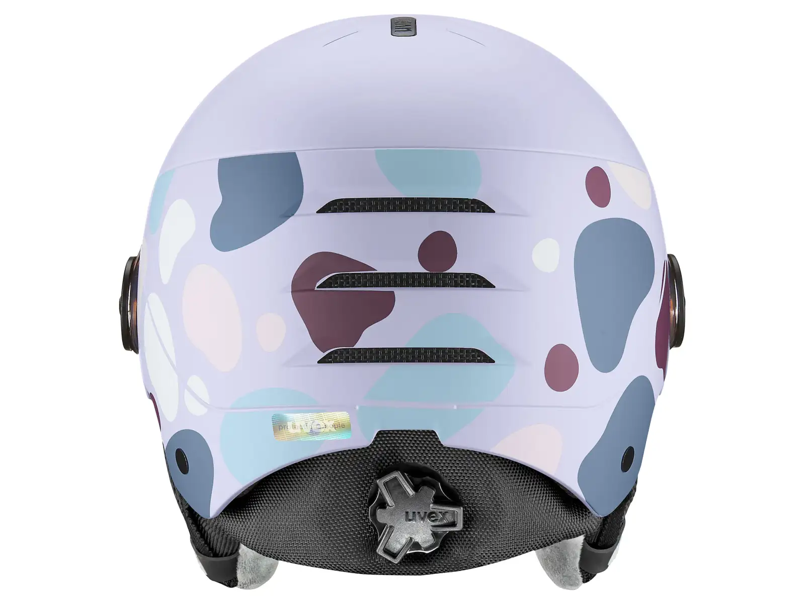 Uvex Rocket Jr Visor lyžařská helma cool lavender abstract matt