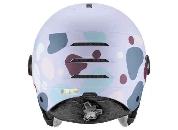 Uvex Rocket Jr Visor lyžařská helma cool lavender abstract matt